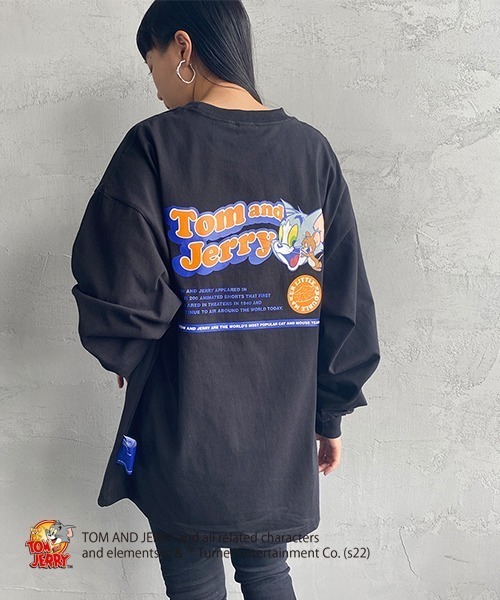 B ONE SOUL（ビーワンソウル）の「【WEB限定】[SEQUENCE BY B-ONE-SOUL/シークエンス] トムとジェリー ポップロゴバックプリントTシャツ（Tシャツ/カットソー・レディース・ホワイト/ブラック/ライトグリーン・M/L/XL）」の16枚目の写真