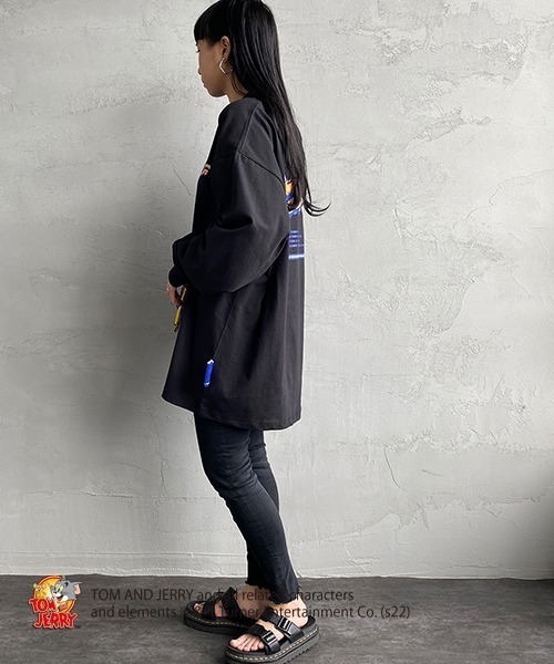 B ONE SOUL（ビーワンソウル）の「【WEB限定】[SEQUENCE BY B-ONE-SOUL/シークエンス] トムとジェリー ポップロゴバックプリントTシャツ（Tシャツ/カットソー・レディース・ホワイト/ブラック/ライトグリーン・M/L/XL）」の19枚目の写真
