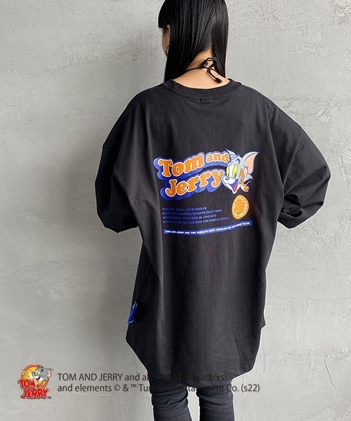 B ONE SOUL（ビーワンソウル）の「【WEB限定】[SEQUENCE BY B-ONE-SOUL/シークエンス] トムとジェリー ポップロゴバックプリントTシャツ（Tシャツ/カットソー・レディース・ホワイト/ブラック/ライトグリーン・M/L/XL）」の21枚目の写真
