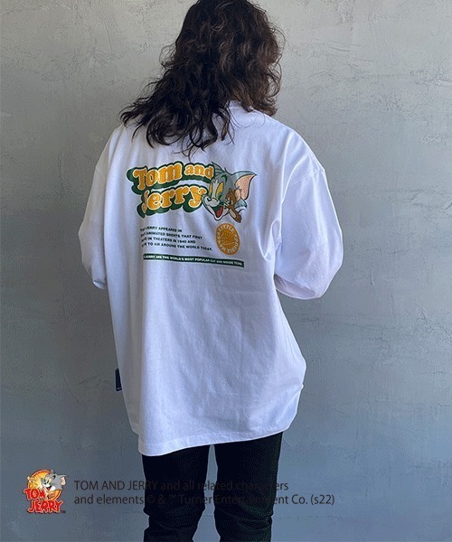 B ONE SOUL（ビーワンソウル）の「【WEB限定】[SEQUENCE BY B-ONE-SOUL/シークエンス] トムとジェリー ポップロゴバックプリントTシャツ（Tシャツ/カットソー・レディース・ホワイト/ブラック/ライトグリーン・M/L/XL）」の7枚目の写真