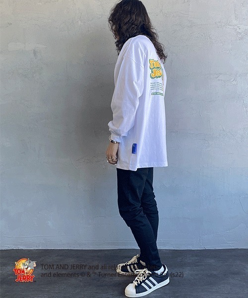 B ONE SOUL（ビーワンソウル）の「【WEB限定】[SEQUENCE BY B-ONE-SOUL/シークエンス] トムとジェリー ポップロゴバックプリントTシャツ（Tシャツ/カットソー・レディース・ホワイト/ブラック/ライトグリーン・M/L/XL）」の9枚目の写真