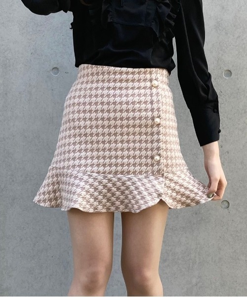 TITTY&CO.（ティティーアンドコー）の「【TITTY&CO.】ヘムフリルチドリスカパン（スカート・レディース・ベージュ/ブラック・MEDIUM/SMALL）」の21枚目の写真