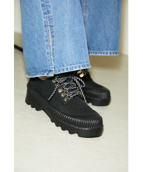 THROW by SLY(スローバイスライ)の「THROW NYLON CANVAS SNEAKER ナイロン キャンバス スニーカー(スニーカー・レディース・ブラック/グリーン・SMALL/MEDIUM/LARGE)」の17枚目の写真