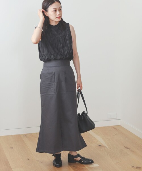 BEAMS HEART（ビームスハート）の「BEAMS HEART / ハイネック プリーツプルオーバー（シャツ/ブラウス・レディース・ブラック/オフホワイト/ミント/パープル系その他5・FREE）」の13枚目の写真