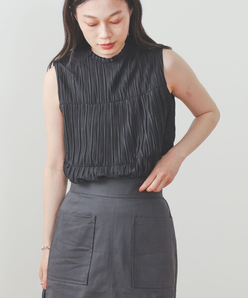 BEAMS HEART（ビームスハート）の「BEAMS HEART / ハイネック プリーツプルオーバー（シャツ/ブラウス・レディース・ブラック/オフホワイト/ミント/パープル系その他5・FREE）」の16枚目の写真