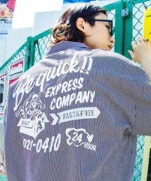 『A'gem/エージェム』半袖HARF ZIP WORK SH/ハーフZIPワークシャツ