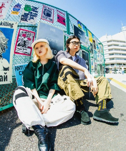 A'gem（エージェム）の「『A'gem/エージェム』半袖HARF ZIP WORK SH/ハーフZIPワークシャツ（シャツ/ブラウス・メンズ・ブラック/ベージュ/グリーン/サックスブルー・FREE）」の20枚目の写真