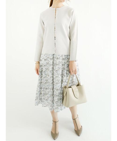 Te chichi（テチチ）の「パールボタンクルーカーディガン（カーディガン/ボレロ・レディース・ブラック/グレー/オフホワイト・ﾌﾘ-）」の6枚目の写真