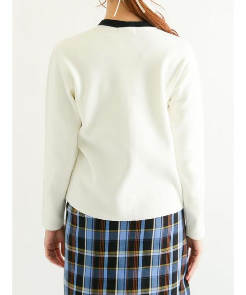 Te chichi（テチチ）の「パールボタンクルーカーディガン（カーディガン/ボレロ・レディース・ブラック/グレー/オフホワイト・ﾌﾘ-）」の9枚目の写真