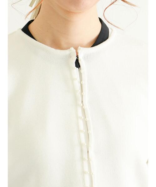 Te chichi（テチチ）の「パールボタンクルーカーディガン（カーディガン/ボレロ・レディース・ブラック/グレー/オフホワイト・ﾌﾘ-）」の10枚目の写真