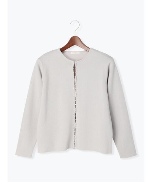 Te chichi（テチチ）の「パールボタンクルーカーディガン（カーディガン/ボレロ・レディース・ブラック/グレー/オフホワイト・ﾌﾘ-）」の14枚目の写真