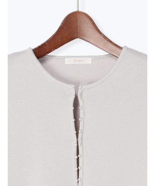 Te chichi（テチチ）の「パールボタンクルーカーディガン（カーディガン/ボレロ・レディース・ブラック/グレー/オフホワイト・ﾌﾘ-）」の16枚目の写真