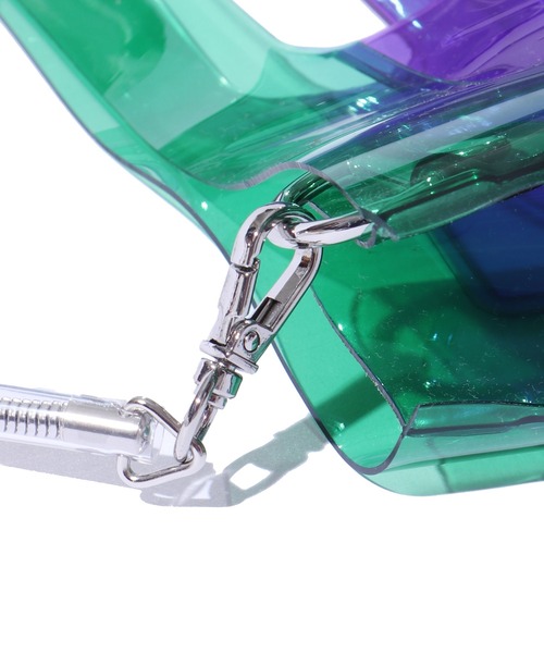 NaNa-NaNa(ナナナナ)の「nana-nana/ナナナナ A4/A5 (PVC) クリアハンドバッグ ハンドバック ショルダーバック 2WAY(ハンドバッグ・メンズ・パープル系その他/グリーン系その他・ONE SIZE)」の7枚目の写真