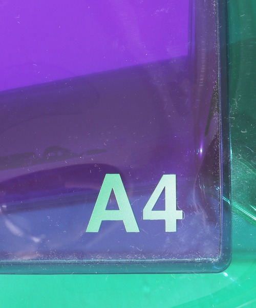 NaNa-NaNa(ナナナナ)の「nana-nana/ナナナナ A4/A5 (PVC) クリアハンドバッグ ハンドバック ショルダーバック 2WAY(ハンドバッグ・メンズ・パープル系その他/グリーン系その他・ONE SIZE)」の9枚目の写真