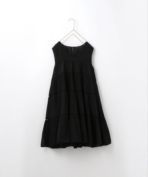 LOWRYS FARM(ローリーズファーム)の「コットンボイルティアードワンピース 275072(ワンピース・キッズ・ブラック/パープル/オフホワイト/グリーン・110cm/120cm/130cm/140cm/150cm)」の3枚目の写真