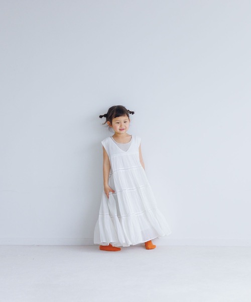 LOWRYS FARM(ローリーズファーム)の「コットンボイルティアードワンピース 275072(ワンピース・キッズ・ブラック/パープル/オフホワイト/グリーン・110cm/120cm/130cm/140cm/150cm)」の11枚目の写真