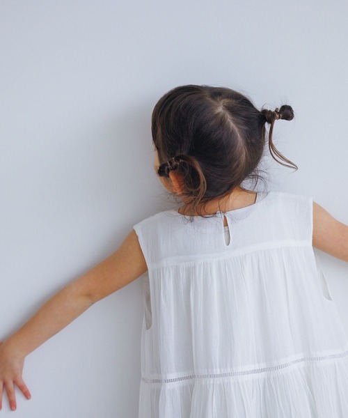 LOWRYS FARM(ローリーズファーム)の「コットンボイルティアードワンピース 275072(ワンピース・キッズ・ブラック/パープル/オフホワイト/グリーン・110cm/120cm/130cm/140cm/150cm)」の7枚目の写真