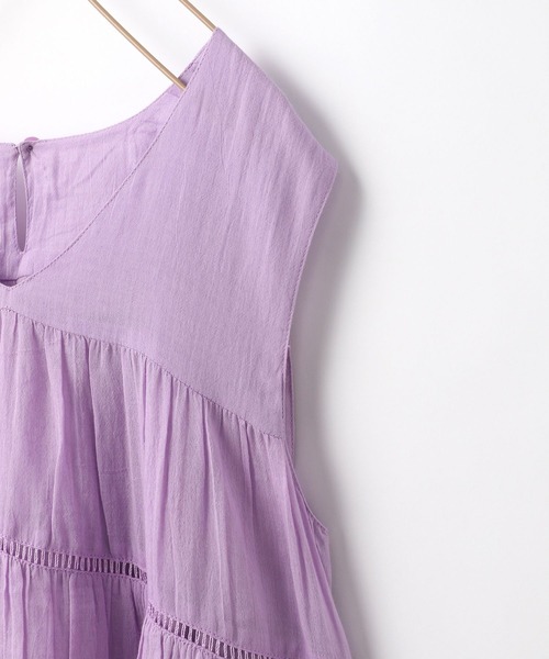 LOWRYS FARM(ローリーズファーム)の「コットンボイルティアードワンピース 275072(ワンピース・キッズ・ブラック/パープル/オフホワイト/グリーン・110cm/120cm/130cm/140cm/150cm)」の18枚目の写真