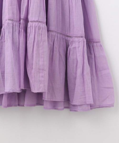 LOWRYS FARM(ローリーズファーム)の「コットンボイルティアードワンピース 275072(ワンピース・キッズ・ブラック/パープル/オフホワイト/グリーン・110cm/120cm/130cm/140cm/150cm)」の15枚目の写真