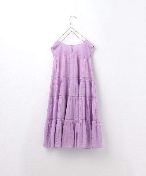 LOWRYS FARM(ローリーズファーム)の「コットンボイルティアードワンピース 275072(ワンピース・キッズ・ブラック/パープル/オフホワイト/グリーン・110cm/120cm/130cm/140cm/150cm)」の6枚目の写真