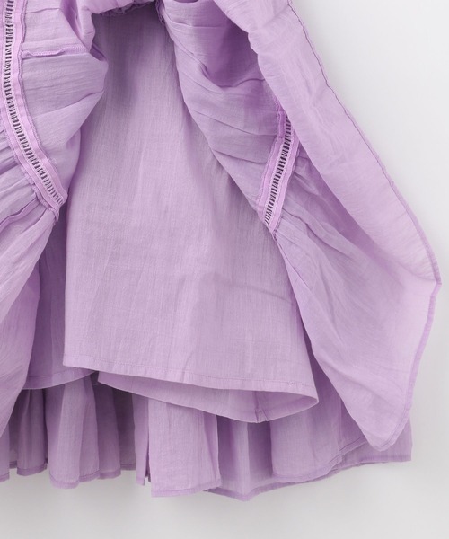 LOWRYS FARM(ローリーズファーム)の「コットンボイルティアードワンピース 275072(ワンピース・キッズ・ブラック/パープル/オフホワイト/グリーン・110cm/120cm/130cm/140cm/150cm)」の8枚目の写真