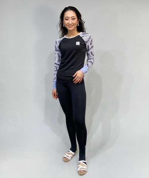 ROXY（ロキシー）の「ROXY/ロキシー  水陸両用無地ワンポイントロゴ  トレンカ   RLY225068（スイムグッズ・レディース・ホワイト/ブラック×ブルー/ホワイト系その他/ブラック/ブラック×ピンク・M/S/L）」の8枚目の写真