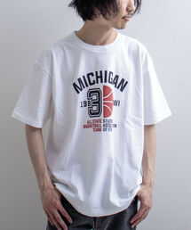 GLOSTER | 【GLOSTER/グロスター】立体プリント バスケットボールモチーフ ビッグシルエットTシャツ(Tシャツ/カットソー)