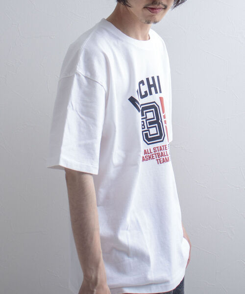 GLOSTER（グロスター）の「【GLOSTER/グロスター】立体プリント バスケットボールモチーフ ビッグシルエットTシャツ（Tシャツ/カットソー・メンズ・ホワイト/ブラック/アッシュグレー・MEDIUM/LARGE）」の19枚目の写真