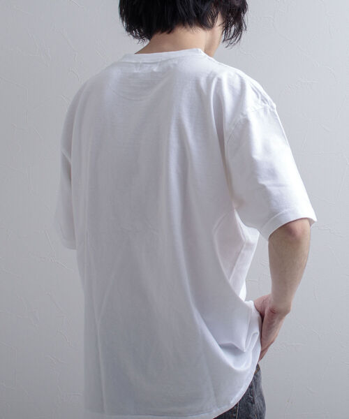 GLOSTER（グロスター）の「【GLOSTER/グロスター】立体プリント バスケットボールモチーフ ビッグシルエットTシャツ（Tシャツ/カットソー・メンズ・ホワイト/ブラック/アッシュグレー・MEDIUM/LARGE）」の20枚目の写真