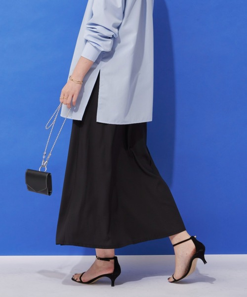 Aunt Marie's（アントマリーズ）の「フロントタックプリーツスカート（スカート・レディース・ブルー/ブラック・FREE）」の9枚目の写真