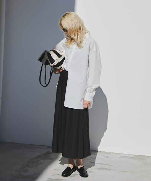 Aunt Marie's（アントマリーズ）の「フロントタックプリーツスカート（スカート・レディース・ブルー/ブラック・FREE）」の6枚目の写真