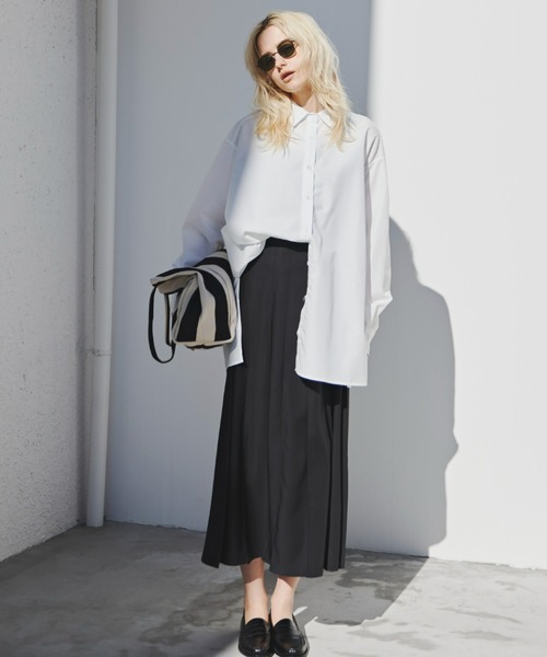 Aunt Marie's（アントマリーズ）の「フロントタックプリーツスカート（スカート・レディース・ブルー/ブラック・FREE）」の10枚目の写真