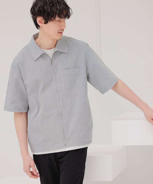 GLOBAL WORK（グローバルワーク）の「シアサッカーブルゾン／SS/271006（ブルゾン・メンズ・グレー系/グレー系8・SMALL/MEDIUM/LARGE）」の22枚目の写真