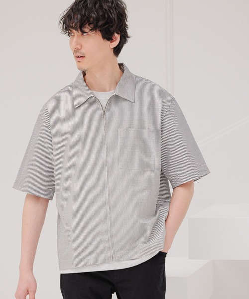 GLOBAL WORK（グローバルワーク）の「シアサッカーブルゾン／SS/271006（ブルゾン・メンズ・グレー系/グレー系8・SMALL/MEDIUM/LARGE）」の21枚目の写真