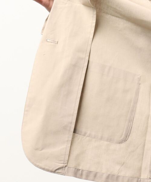 Lugnoncure（ルノンキュール）の「麻混サマージャケット（テーラードジャケット・レディース・ベージュ/ブラウン/チャコールグレー・ﾌﾘ-）」の6枚目の写真