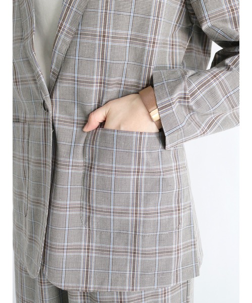 Lugnoncure（ルノンキュール）の「麻混サマージャケット（テーラードジャケット・レディース・ベージュ/ブラウン/チャコールグレー・ﾌﾘ-）」の11枚目の写真