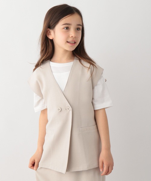 GLOBAL WORK（グローバルワーク）の「キッズ/サラサラ快適/3点セット/273273（ワンピース・キッズ・チャコールグレー/オフホワイト・110cm/100cm/120cm/130cm/140cm/150cm/160cm）」の3枚目の写真