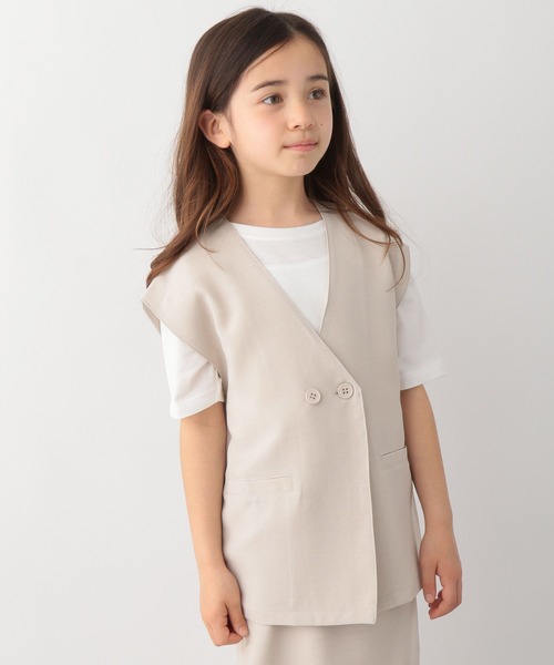 GLOBAL WORK（グローバルワーク）の「キッズ/サラサラ快適/3点セット/273273（ワンピース・キッズ・チャコールグレー/オフホワイト・110cm/100cm/120cm/130cm/140cm/150cm/160cm）」の4枚目の写真