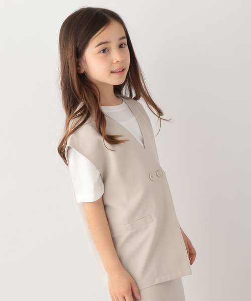 GLOBAL WORK（グローバルワーク）の「キッズ/サラサラ快適/3点セット/273273（ワンピース・キッズ・チャコールグレー/オフホワイト・110cm/100cm/120cm/130cm/140cm/150cm/160cm）」の5枚目の写真