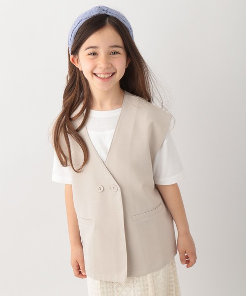 GLOBAL WORK（グローバルワーク）の「キッズ/サラサラ快適/3点セット/273273（ワンピース・キッズ・チャコールグレー/オフホワイト・110cm/100cm/120cm/130cm/140cm/150cm/160cm）」の7枚目の写真