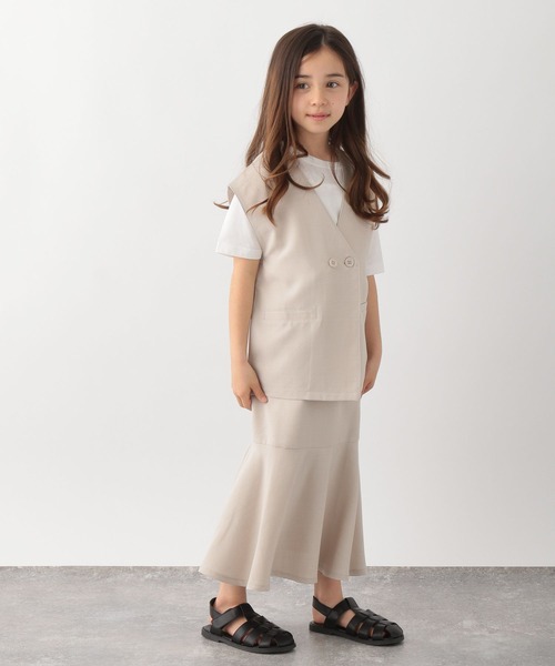 GLOBAL WORK（グローバルワーク）の「キッズ/サラサラ快適/3点セット/273273（ワンピース・キッズ・チャコールグレー/オフホワイト・110cm/100cm/120cm/130cm/140cm/150cm/160cm）」の8枚目の写真