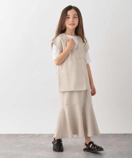 GLOBAL WORK（グローバルワーク）の「キッズ/サラサラ快適/3点セット/273273（ワンピース・キッズ・チャコールグレー/オフホワイト・110cm/100cm/120cm/130cm/140cm/150cm/160cm）」の9枚目の写真