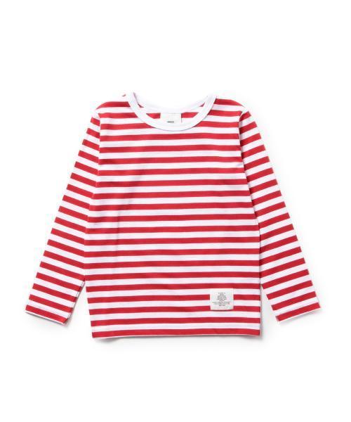 Smoothy（スムージー）の「Smoothy / ボーダー 長袖Tシャツ (90～130cm)（Tシャツ/カットソー・キッズ・ブルー/ネイビー/ピンク/レッド・110/100/130/120/90t）」の4枚目の写真