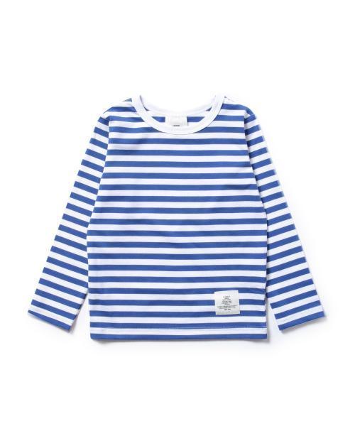 Smoothy（スムージー）の「Smoothy / ボーダー 長袖Tシャツ (90～130cm)（Tシャツ/カットソー・キッズ・ブルー/ネイビー/ピンク/レッド・110/100/130/120/90t）」の3枚目の写真