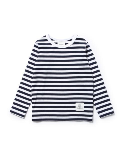 Smoothy（スムージー）の「Smoothy / ボーダー 長袖Tシャツ (90～130cm)（Tシャツ/カットソー・キッズ・ブルー/ネイビー/ピンク/レッド・110/100/130/120/90t）」の6枚目の写真