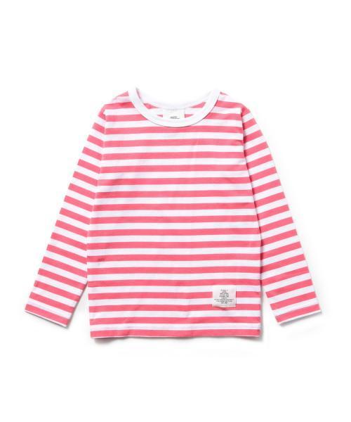 Smoothy（スムージー）の「Smoothy / ボーダー 長袖Tシャツ (90～130cm)（Tシャツ/カットソー・キッズ・ブルー/ネイビー/ピンク/レッド・110/100/130/120/90t）」の9枚目の写真