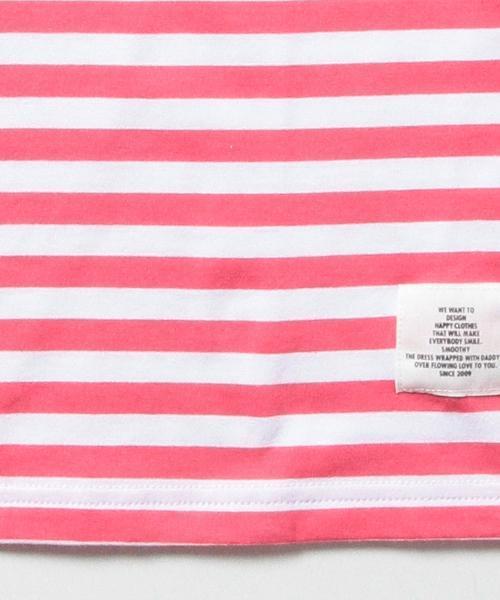 Smoothy（スムージー）の「Smoothy / ボーダー 長袖Tシャツ (90～130cm)（Tシャツ/カットソー・キッズ・ブルー/ネイビー/ピンク/レッド・110/100/130/120/90t）」の8枚目の写真