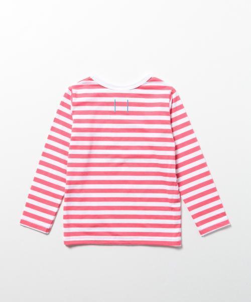 Smoothy（スムージー）の「Smoothy / ボーダー 長袖Tシャツ (90～130cm)（Tシャツ/カットソー・キッズ・ブルー/ネイビー/ピンク/レッド・110/100/130/120/90t）」の10枚目の写真