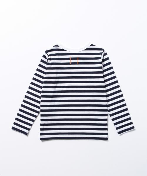 Smoothy（スムージー）の「Smoothy / ボーダー 長袖Tシャツ (90～130cm)（Tシャツ/カットソー・キッズ・ブルー/ネイビー/ピンク/レッド・110/100/130/120/90t）」の18枚目の写真