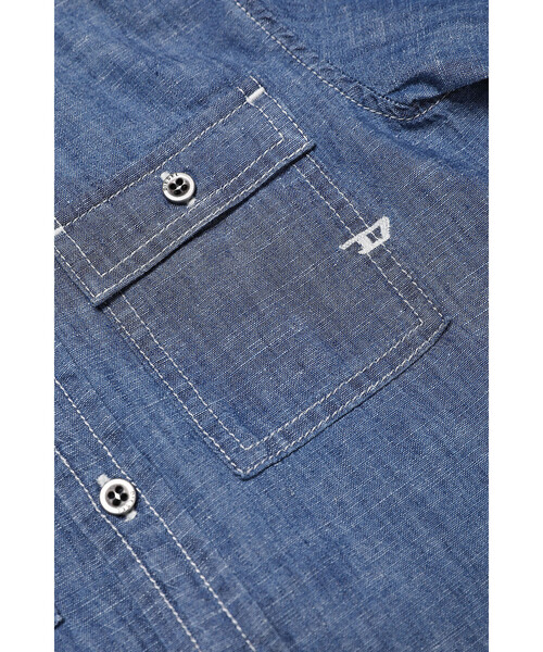 DIESEL(ディーゼル)の「DIESEL KID ジュニア 半袖シャツ シャンブレーシャツ 半袖(シャツ/ブラウス・キッズ・インディゴブルー・10Y/14Y/12Y/6Y/8Y/4Y)」の2枚目の写真